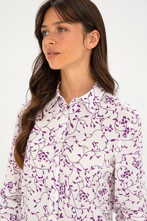 پیراهن سفید زنانه یقه پیراهنی U.S. Polo Assn. - کد 832939789