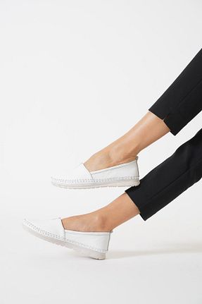 بابت سفید زنانه چرم خالص Moda Pie - کد 897536063
