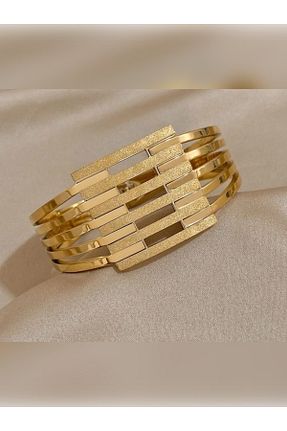 دستبند استیل (فولاد) زرد بچه گانه استیل ضد زنگ SYSHOPS - کد 897536261