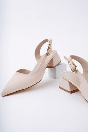 کفش پاشنه بلند کلاسیک بژ زنانه چرم لاکی bakacstore - کد 897249116
