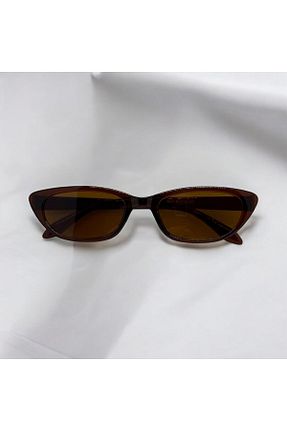 عینک آفتابی قهوه ای زنانه 50 HMG Aksesuar - کد 897544999