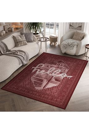 فرش قرمز قابل شستشو Rugs Modern Halı - کد 897564680