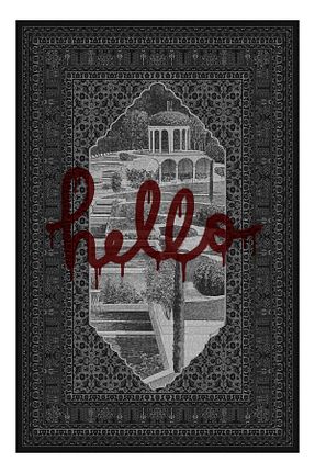 فرش مشکی قابل شستشو Rugs Modern Halı - کد 897563144