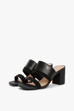 دمپائی مشکی زنانه پاشنه پر Tommy Hilfiger - کد 897519605