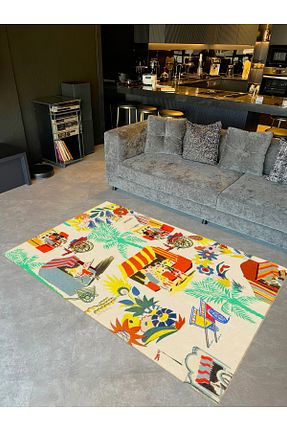 فرش رنگی قابل شستشو Rugs Modern Halı - کد 897573826