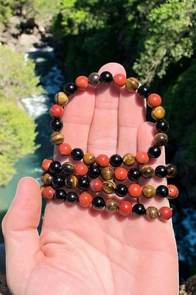 دستبند جواهر رنگی زنانه سنگ طبیعی NBS Beautiful Naturel Stones - کد 897583438