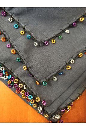 روسری طوسی پلی استر yörük tuhafiye - کد 897584183