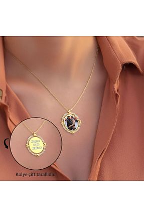 گردنبند نقره طلائی زنانه 925 عیار Indigo Takı - کد 897632740