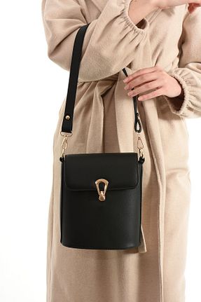 کیف دوشی مشکی زنانه چرم مصنوعی byFOX Fashion - کد 897626699