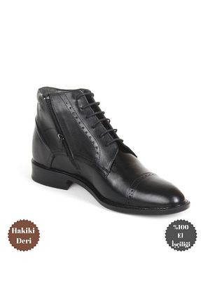 بوت / نیم بوت مشکی مردانه چرم خالص eski usta - کد 897643465