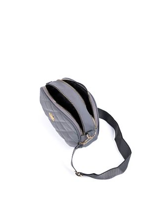 کیف دوشی طوسی زنانه چرم مصنوعی Manca - کد 897645663