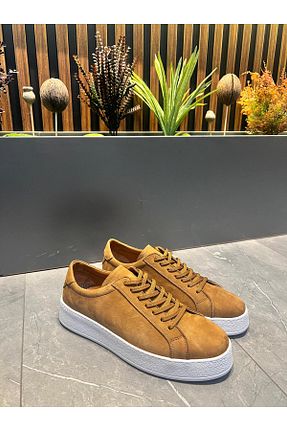 کفش اسنیکر نارنجی مردانه بند دار Paulo - کد 897644892
