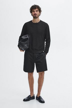شلوارک و برمودا سرمه ای مردانه Straight Massimo Dutti - کد 897648421