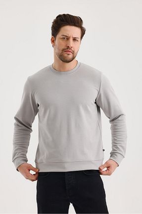 سوئیشرت طوسی مردانه ساده FİHA - کد 897653987