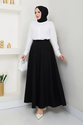 دامن مشکی زنانه بافتنی SERRA MODA - کد 897673430