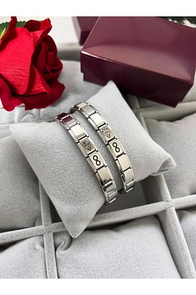 دستبند استیل (فولاد) طوسی استیل (فولاد) Sepetten Eve - کد 897659485