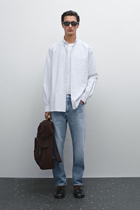 پیراهن آبی مردانه رگولار Massimo Dutti - کد 897437819