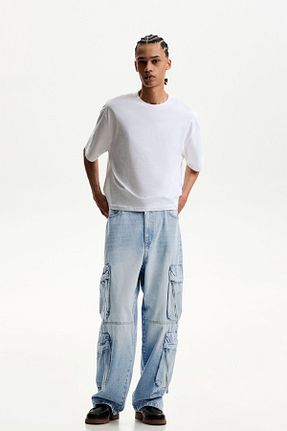 شلوار جین آبی مردانه رگولار Bershka - کد 897678837