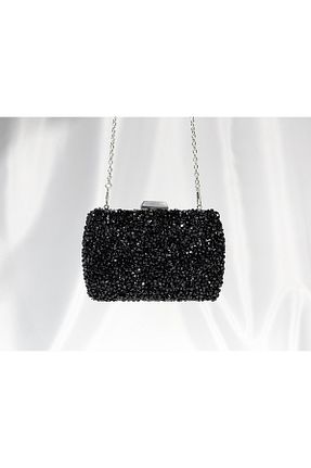 کیف مجلسی مشکی زنانه فلزی Store - کد 897687027
