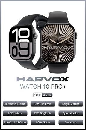 ساعت هوشمند مشکی گارانتی وارد کننده HARVOX - کد 897617777