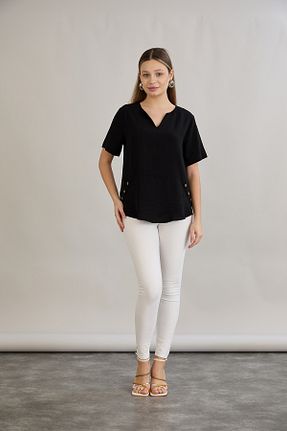 بلوز مشکی زنانه ساده HOFY - کد 897881946