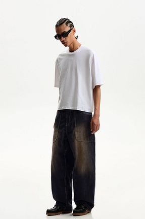 شلوار جین قهوه ای مردانه رگولار Bershka - کد 897678844