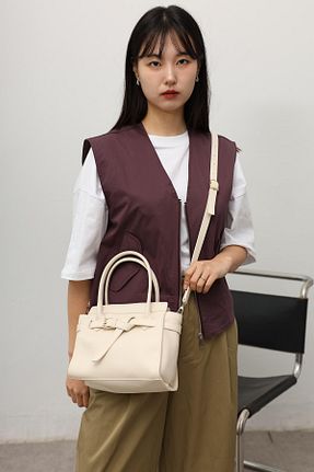 کیف دستی بژ زنانه سایز متوسط Mopia - کد 897676359
