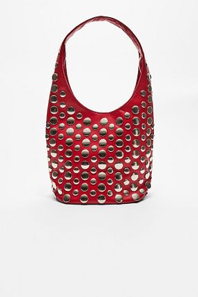 کیف دوشی قرمز زنانه پلی اورتان Stradivarius - کد 897661996