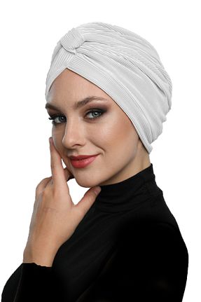 کلاه شنای حجاب سفید زنانه fidan bone - کد 51154511