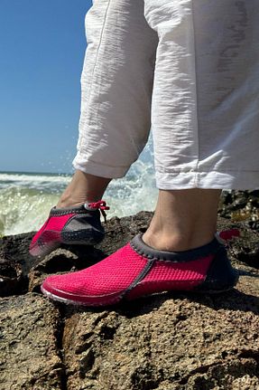 کفش ساحلی صورتی زنانه پارچه ای İmerShoes - کد 712731037