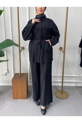 ست بالاتنه و پائین تنه مشکی زنانه بافتنی MODA HASEN - کد 897702737