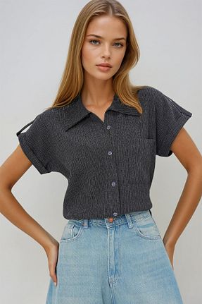 پیراهن طوسی زنانه رگولار VAGGON - کد 897746410
