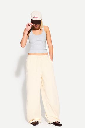 تیشرت طوسی زنانه یقه دگاژه Bershka - کد 897707382