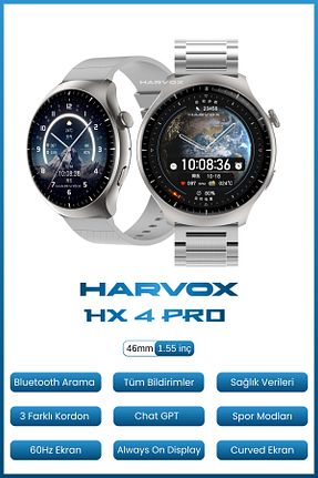 ساعت هوشمند طوسی گارانتی وارد کننده HARVOX - کد 897779786