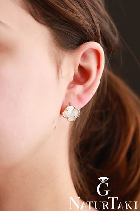 گوشواره نقره رنگی مردانه 925 عیار Naturtakı - کد 898920583