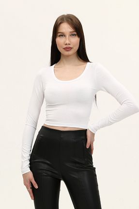 بلوز سفید زنانه ساده Pawle - کد 897650935