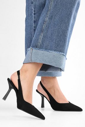 کفش استایلیتو مشکی پاشنه نازک Shoeberry - کد 897789050