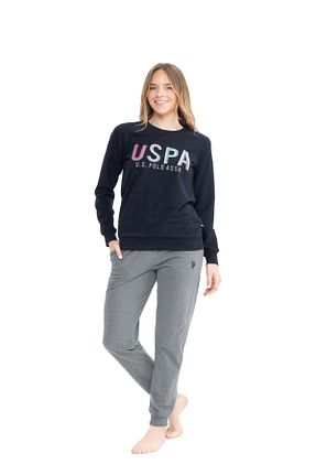 ست لباس راحتی سرمه ای زنانه طرح دار U.S. Polo Assn. - کد 853963744