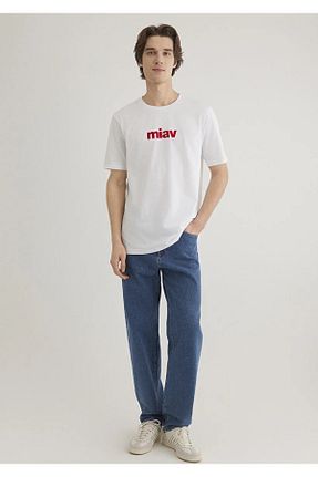 تیشرت سفید مردانه یقه دوچرخه Mavi - کد 896709167