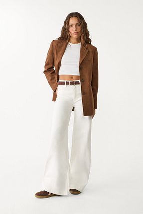 شلوار جین نباتی زنانه رگولار Stradivarius - کد 897753995