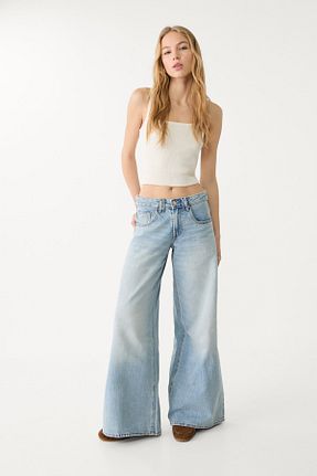 بلوز نباتی زنانه ساده Stradivarius - کد 898395008
