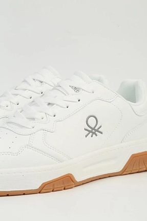 کفش پیاده روی سفید مردانه چرم مصنوعی Benetton - کد 898358550