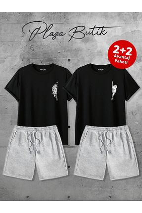 ست بالاتنه و پائین تنه طوسی زنانه بافتنی Plaza Butik - کد 897752893