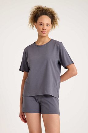 ست لباس راحتی طوسی زنانه ساده No52 HomeWear - کد 897780569