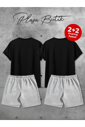 ست بالاتنه و پائین تنه طوسی زنانه بافتنی Plaza Butik - کد 897752893