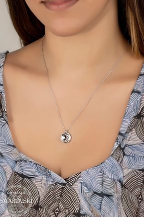 گردنبند استیل ( فولاد ) زنانه نقره Swarovski - کد 897760262
