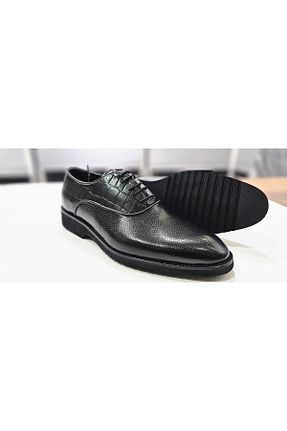 کفش کلاسیک مشکی مردانه چرم خالص NEWDERİSAN - کد 897779570