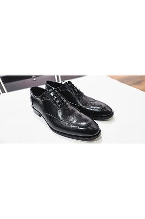کفش کلاسیک مشکی مردانه چرم خالص NEWDERİSAN - کد 897776682