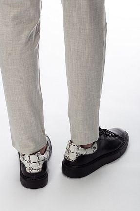 کفش اسنیکر مشکی مردانه چرم اصل Berrat - کد 897809048