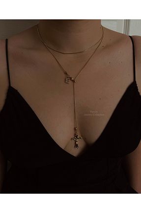 گردنبند استیل ( فولاد ) طلائی استیل (فولاد) Raree Jewellery - کد 895966379